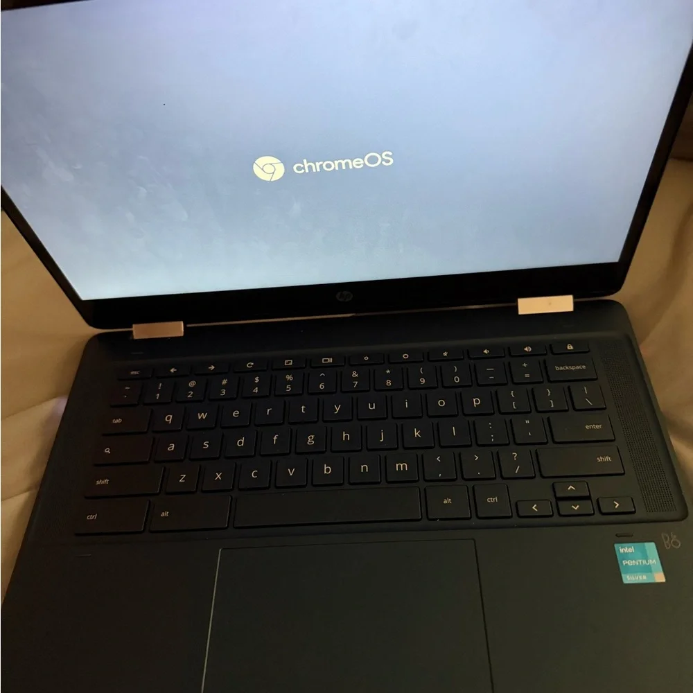 HP Chromebook with Black and Silver Finish